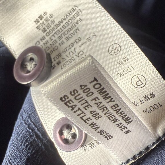 Tommy Bahama Denver Broncos Short Sleeve Button Up Casual Shirt XXXL Navy - Picture 4 of 9